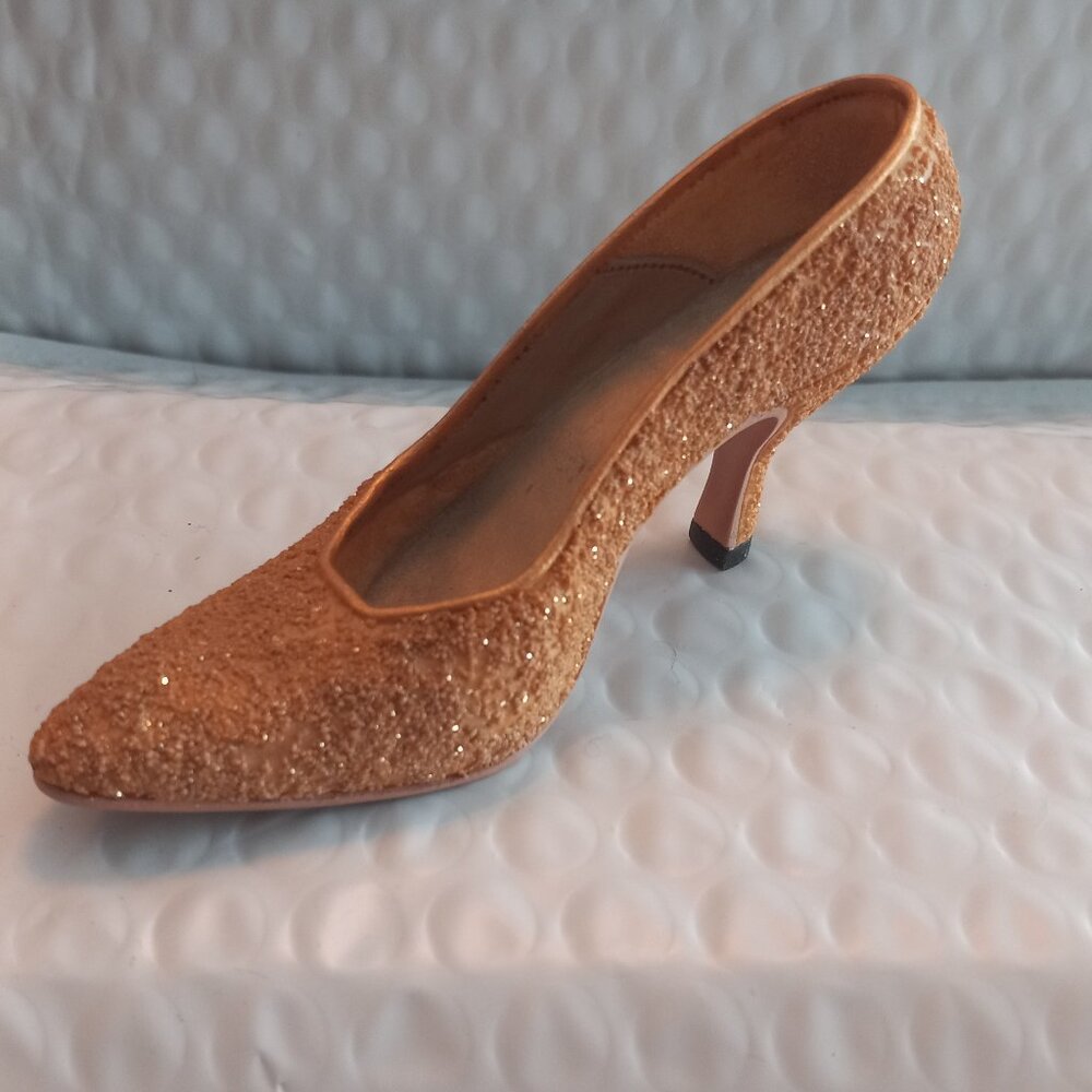 Just The Right Shoe By Raine Gold Stiletto Mini Figurine 25016
